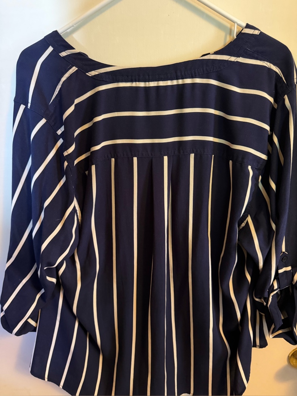 Harper Navy & White Vertical Stripe Tunic